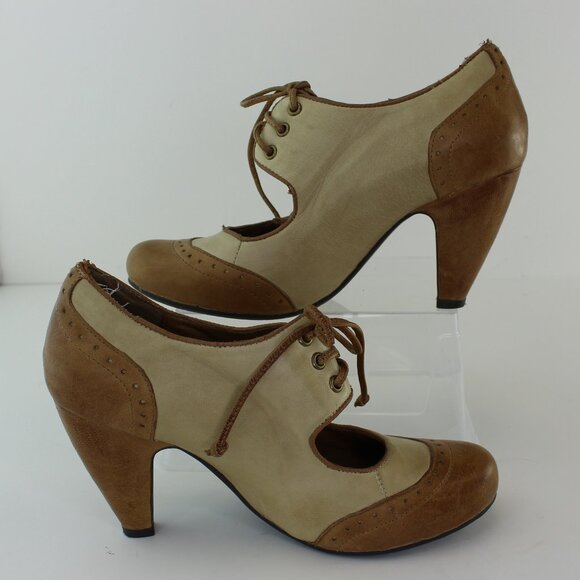 Miz Mooz Symphony Leather Mary Jane Lace-up Heels (7 US) - Picture 3 of 8